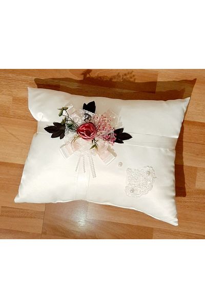 Gelincik Çeyiz Jewelry Pillow, Ornamental Pillow with Flowers
