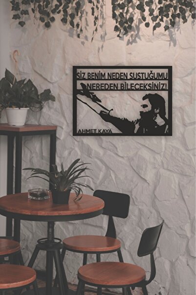 Genel Markalar Ahmet Kaya Sana Boncuktan Kuş Yaptım Mdf Tablo