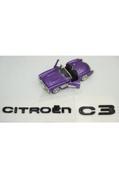 Citroen C3 Luggage Shiny Black Abs 3m 3d Lettering Logo Emblem Set of 2