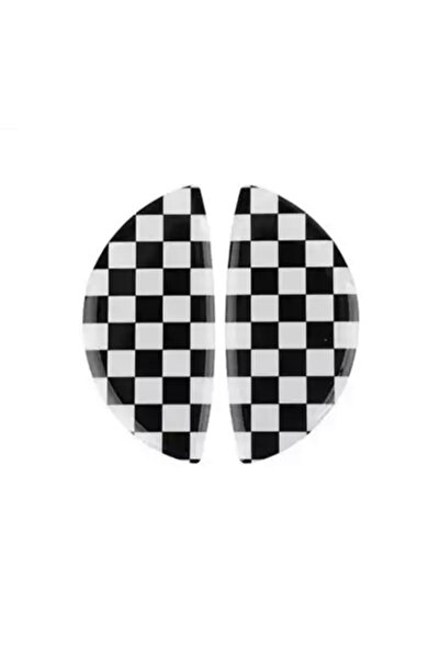 RoseTR Mini Cooper Kapı Iç Kolu 3d Kaplama Damalı Dekoratif R55 R56 R57 R58 R...