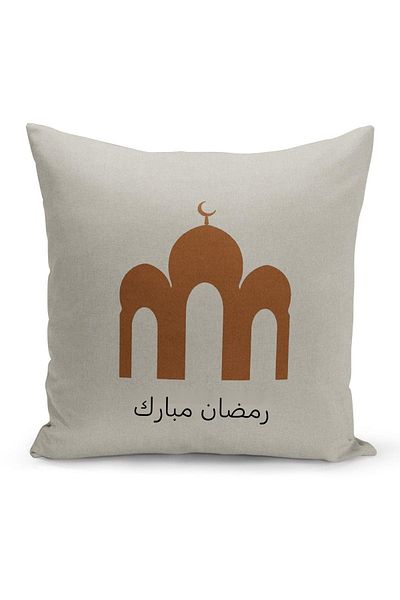 Filamente Ramadan Special Patterned Double Sided Digital Printed Throw Pillow Cover