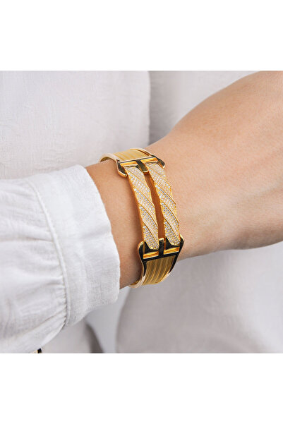 Burcu Kuyumculuk Hasır Taşlı Bilezik