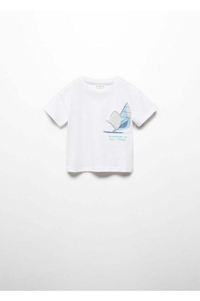 MANGO Baby Памучна тениска с шарки