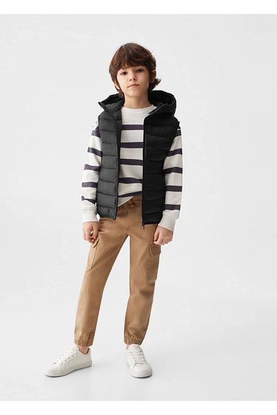 MANGO Kids Steppweste mit Kapuze
