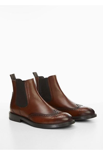 MANGO Man Chelsea Boots aus Leder – Mold Cut