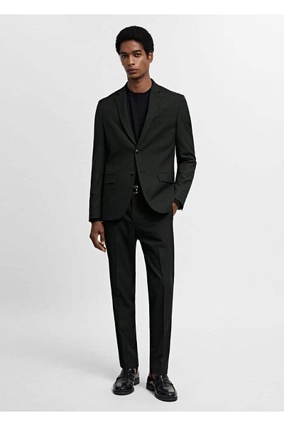 MANGO Man Super slim fit stretch fabric fabric pants
