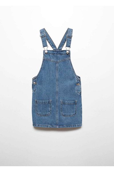 MANGO Kids Κοντό τζιν Gilet φόρεμα