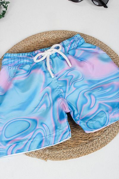 TRENDİMİZBİR Pantaloni scurți de baie cu modele pentru băieți