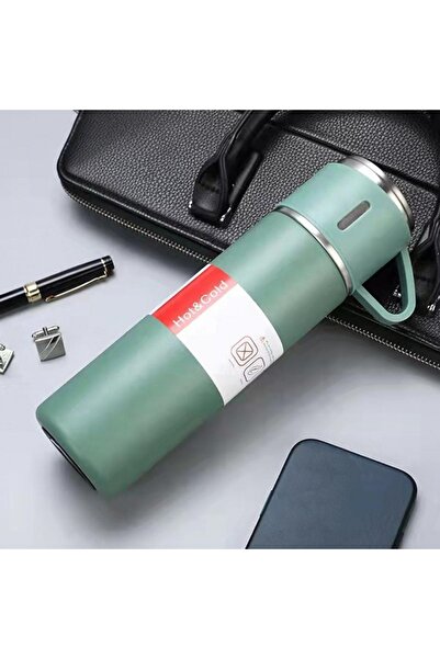 hediyesahibi طقم ترمس ستانلس ستيل ثلاثي الزجاج