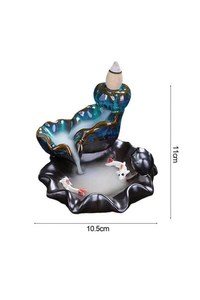hediyesahibi Geri Akışlı Tütsülük 11*11*cm Tütsü Hediyeli