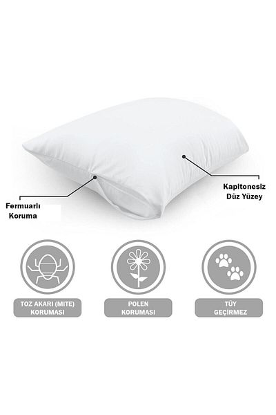 Madame Clean Home 2-Piece Pillow Protector, Mite Preventive, Liquid Proof, Frequently Washable Pillow Protector