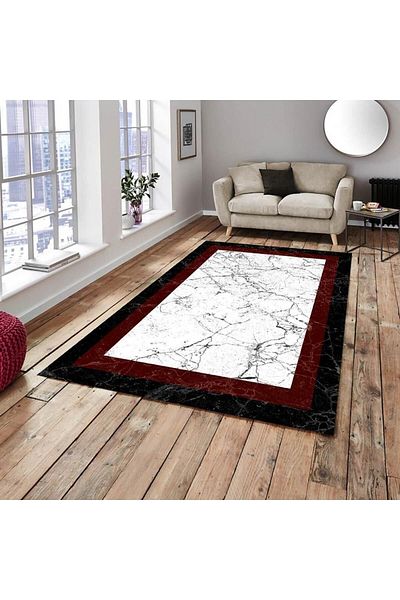 Madame Clean Home Husa Covor Elastic Model Claret Banda Rosie Inramata