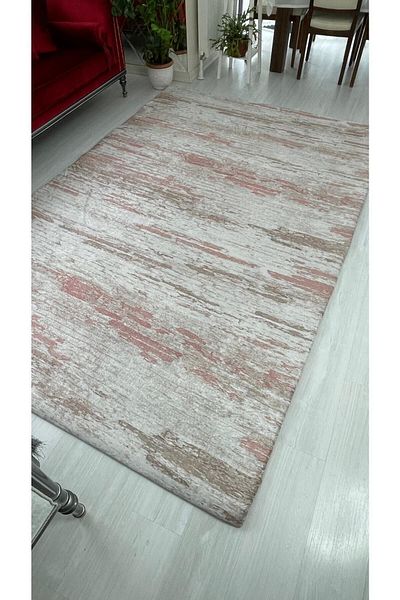 Madame Clean Home Ελαστικό κάλυμμα χαλιού ροζ τιρκουάζ μεταξωτό βελούδο