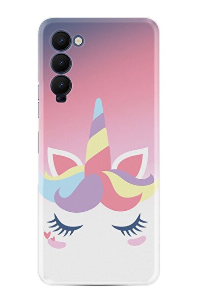 TECNO Camon 18p Kılıf Silikon Desen Özel Seri Sweety Unicorn 1737
