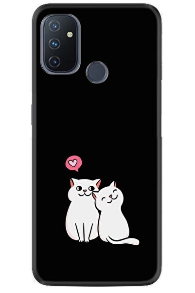 Oneplus Nord N10 Kılıf Silikon Desen Özel Seri Love Cats 1690
