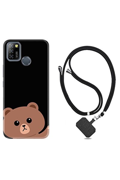 Kılıfland Infinix Smart 5 Kılıf Resimli Desenli Silikon Boyun Askılı Hello Be...
