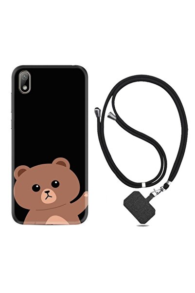 Kılıfland Huawei Y5 2019 Kılıf Resimli Desenli Silikon Boyun Askılı Hello Bea...