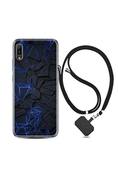 Kılıfland Huawei Y6 2019 Kılıf Resimli Desenli Silikon Boyun Askılı Karmaşık ...