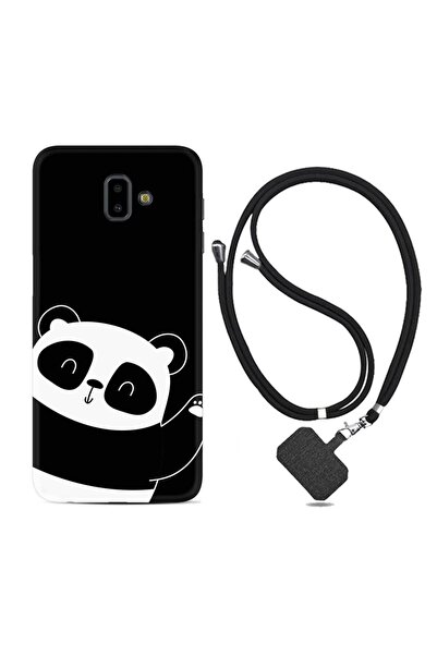 Kılıfland Samsung Galaxy J6 Plus Kılıf Silikon Desen Boyun Askılı Bay Bay Pan...