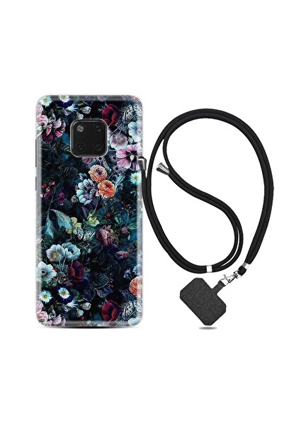 Kılıfland Huawei Mate 20 Pro Kılıf Desenli Silikon Boyun Askılı Great Flowers...