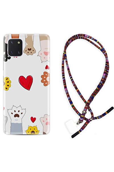 Kılıfland Samsung Galaxy Note 10 Lite Kılıf Rasta Ipli Boyun Askılı Desenli S...