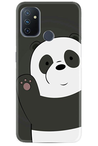Oneplus Nord N10 Kılıf Silikon Desen Özel Seri Hello Panda 1709