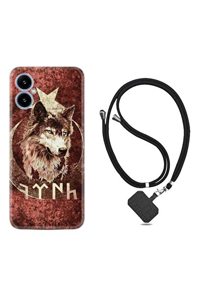 omix X5 Kılıf Desenli İpli Boyun Askılı Silikon Göktürk 3 1412