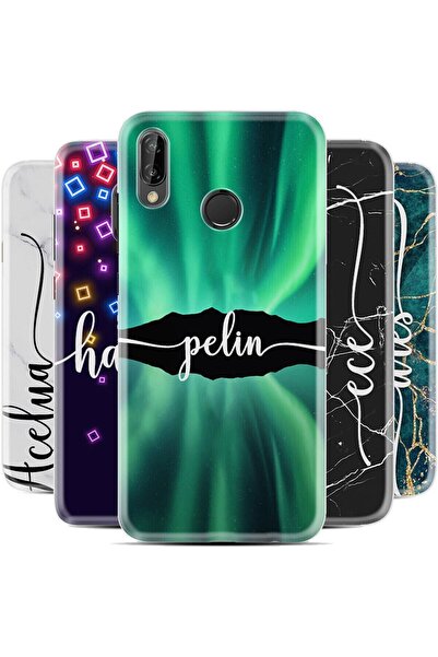 Kılıfland Huawei Y7 Prime 2019 Kılıf Kişiye Özel Silikon Mermer Yazı