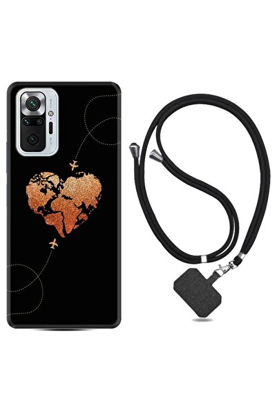 Kılıfland Xiaomi Redmi Note 10 Pro Kılıf Silikon Ipli Boyun Askılı Desenli Pl...