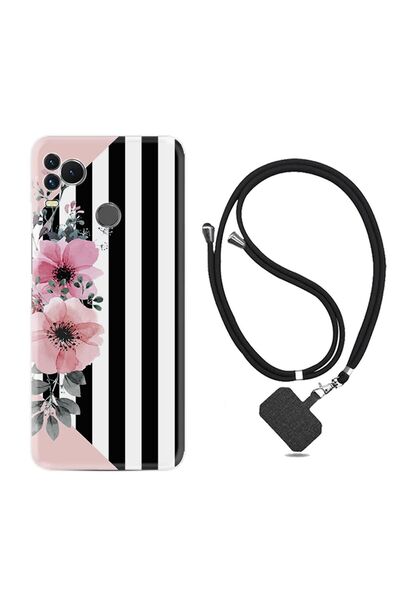 omix X400 Kılıf Ipli Boyun Askılı Desenli Silikon Flowers 4 1390