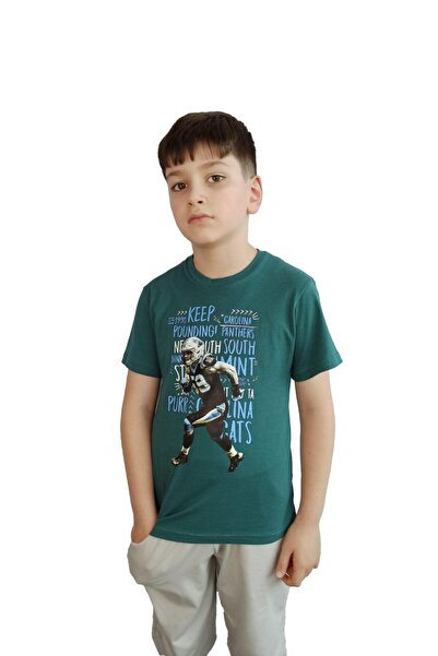 Bluence Tricou din bumbac pentru băieți, verde, Garson Kid