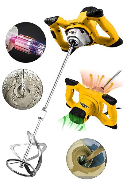 DOZZER Bakır Sargılı 7000 Watt 6 Kademe Devirli Ayarlı Alçı Boya Ve Harç Karı...