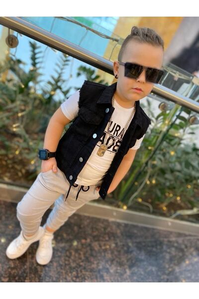 muzur kids سترة للأولاد / بنطلون / تي شيرت مجموعة مكونة من 3 قطع