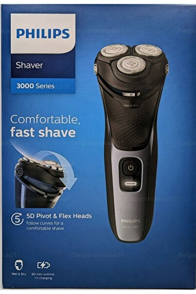 Philips Ergonomik Tasarım İle Hassas Kullanım Sağlayan 3000Series Islak Kuru Sakal Traş Makinesi