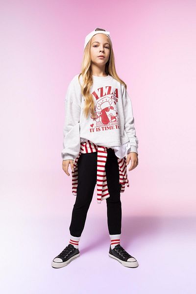 DeFacto Printed Sweatshirt and Tights for Girls - Set of 2 B3102a823au