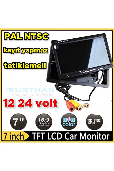 Twogo 12 - 24 V Tft Lcd Uzaktan Kumandalı Go-1710 7 Inç Led Monitör Uyumlu