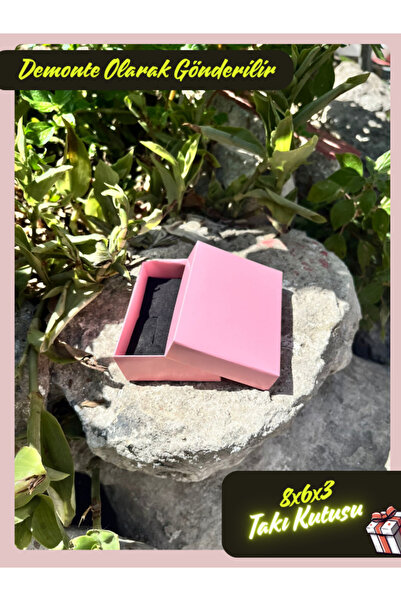 Fatih Kutu 8x6x3 - Pembe Renk Süngerli Takı Kutusu | [25 Adet] FatihKutu