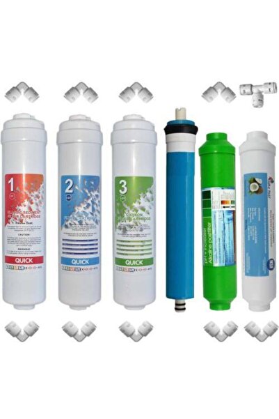 PROLİTE STORE Inline Kapalı Kasa Su Arıtma Cihazlarına Uyumlu6'lı Set Ph+ Fil...