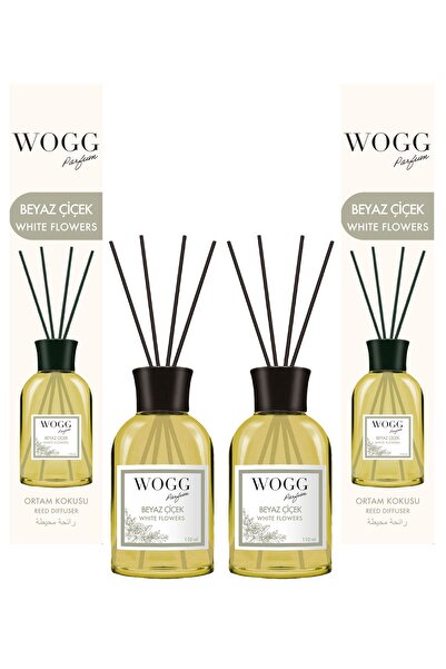 WOGG PARFÜM Beyaz Çiçekler Bambu Çubuklu Oda Kokusu 110ml 2 Adet