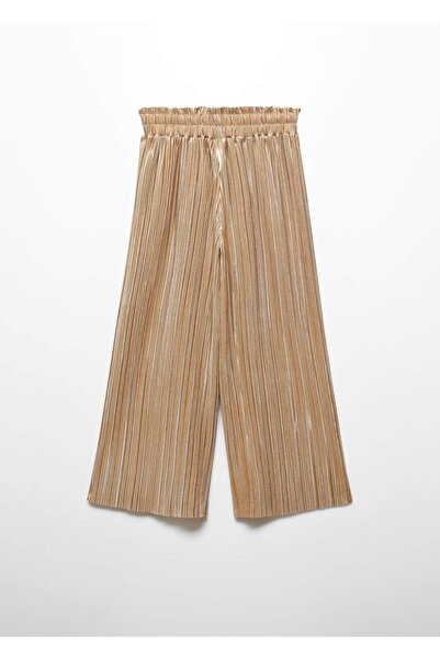 MANGO Kids Metalik Düz Kesim Pantolon