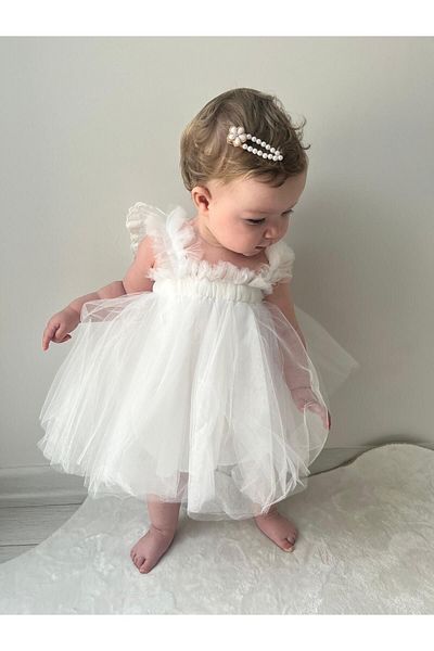 Minizade Βρεφικό φόρεμα καλοκαιρινής γραμμής Tutu Παιδικό φόρεμα για κορίτσια Παιδικό πάρτι γενεθλίων Νυφικό