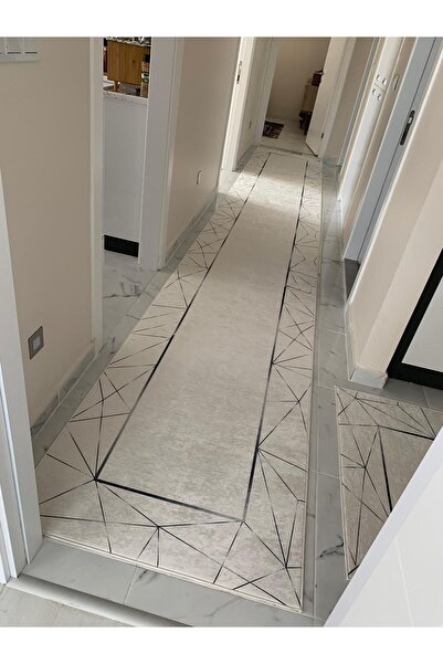 simenteks Dijital Baskı Yıkanabilir Kaymaz Taban Leke Tutmaz Yolluk Kilim Sal...