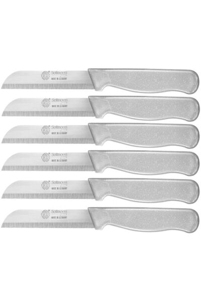 Solingen Ggs Tırtıklı Meyve Bıçağı Simli Gümüş 6 Adet