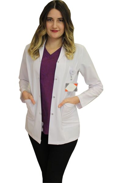 safaforma Classic Collar Women's Doctor Apron, Nurse, Teacher, Lab Pharmacist...