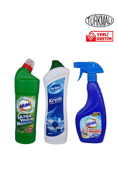 Güldal YAĞ ÇÖZÜCÜ 750 ML+ ÇAMAŞIR SUYU 1250 ML +AMONYAKLI SIVI KREM 750 ML