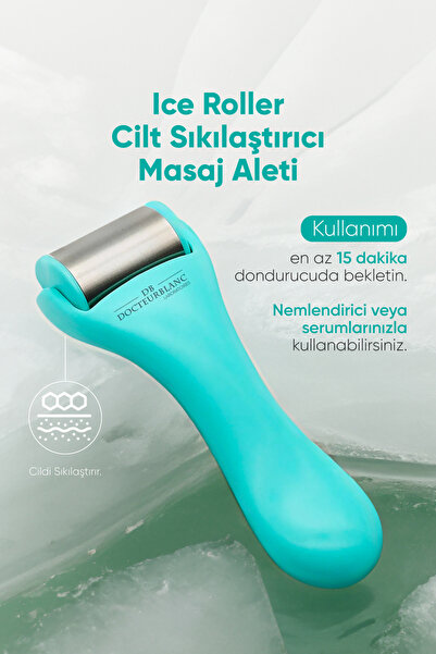 Genel Markalar Ice Roller Buz Terapisi Cilt Sıkılaştırıcı Masaj Aleti Turkuaz