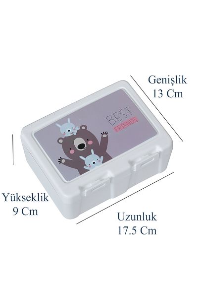 KORUCA Gondola Locked Lunch Box with Spoon and Fork Children's Breakfast Picnic Bag G-400 Feeding Set
