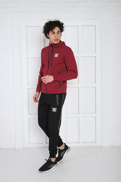 NEED LİFE Men's Hooded Slim Fit Cotton Tracksuit Set - Elastic Leg