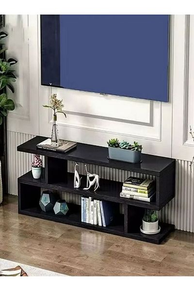 Modern home أثاث منزلي لغرفة المعيشة وتلفزيون وطاولة قهوة حديثة 80×20 أسود