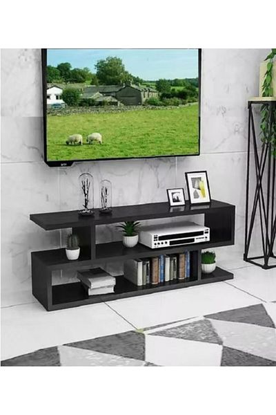 Modern home أثاث منزلي لغرفة المعيشة وتلفزيون وطاولة قهوة حديثة 80×20 أسود